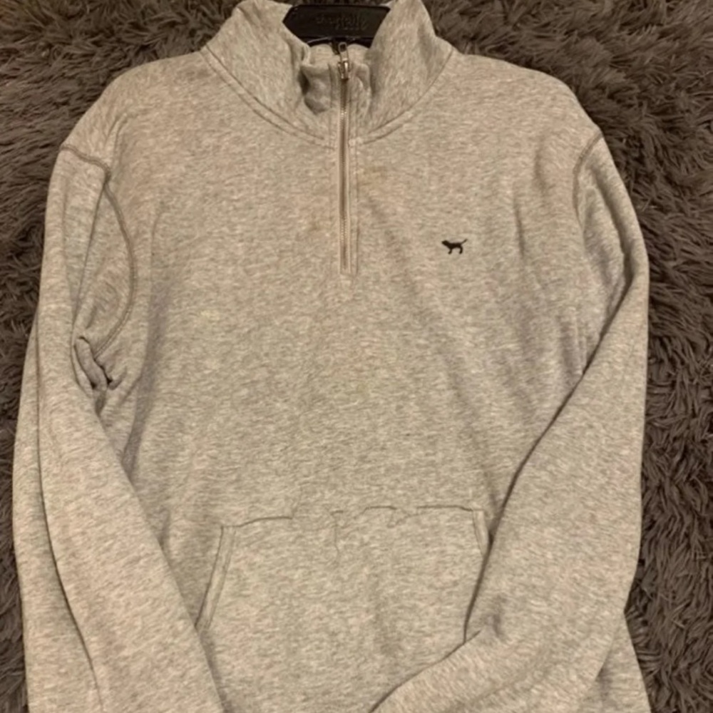 PINK Grey Half Zip Jacket